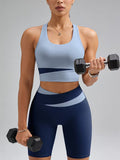 Two-piece casual set in blue