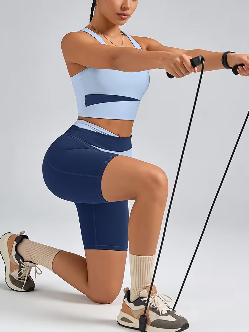 Two-piece casual set in blue