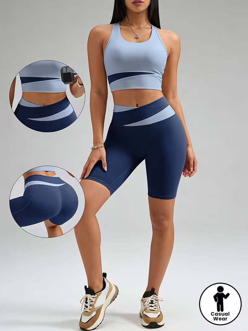 Two-piece casual set in blue